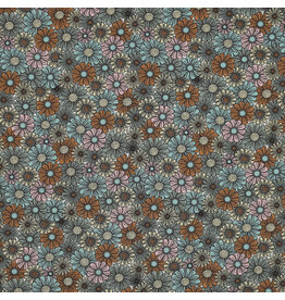 Fine Poplin flowers green