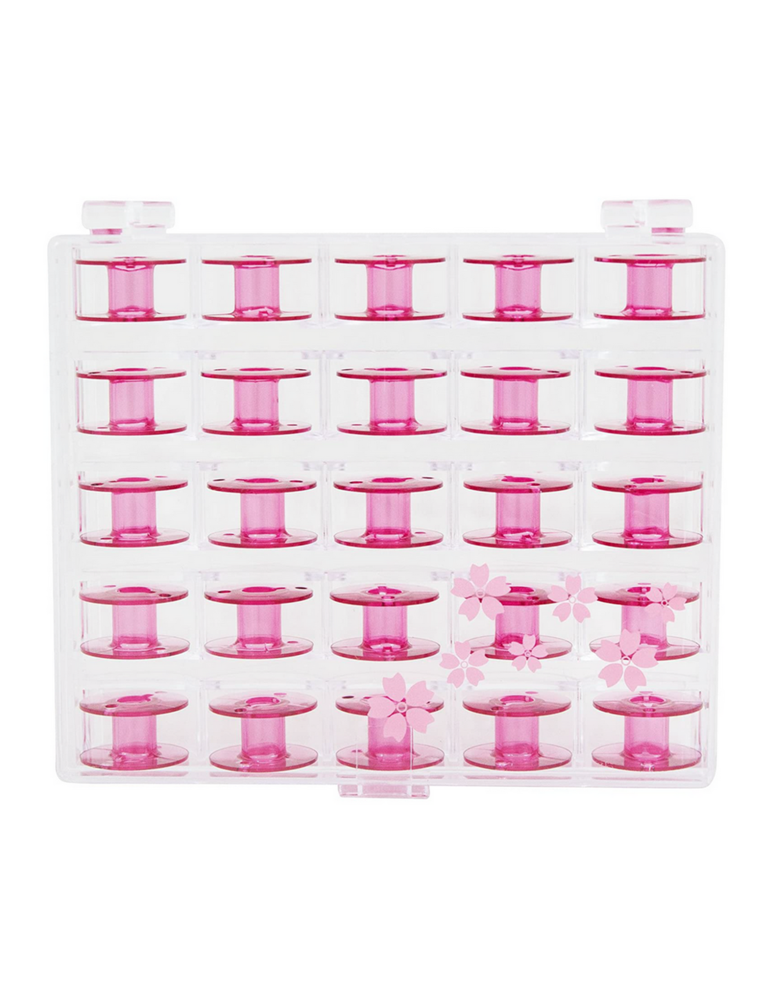 Janome Janome spoelen roze 25 stuks + spoelendoosje