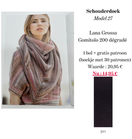 Pakket 1 bol Lana Grossa Gomitolo 200 dégradé col. 311