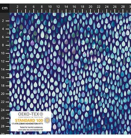 Stoffabrics Avalana Jersey blauw met druppels