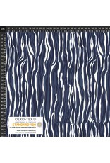 Stoffabrics Light & Lush blauw wit relief