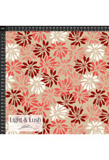 Stoffabrics Light & Lush bloemen rood/roos