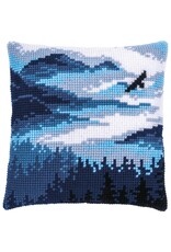 Vervaco Vervaco Kruissteekpakket kussen Blauw landschap