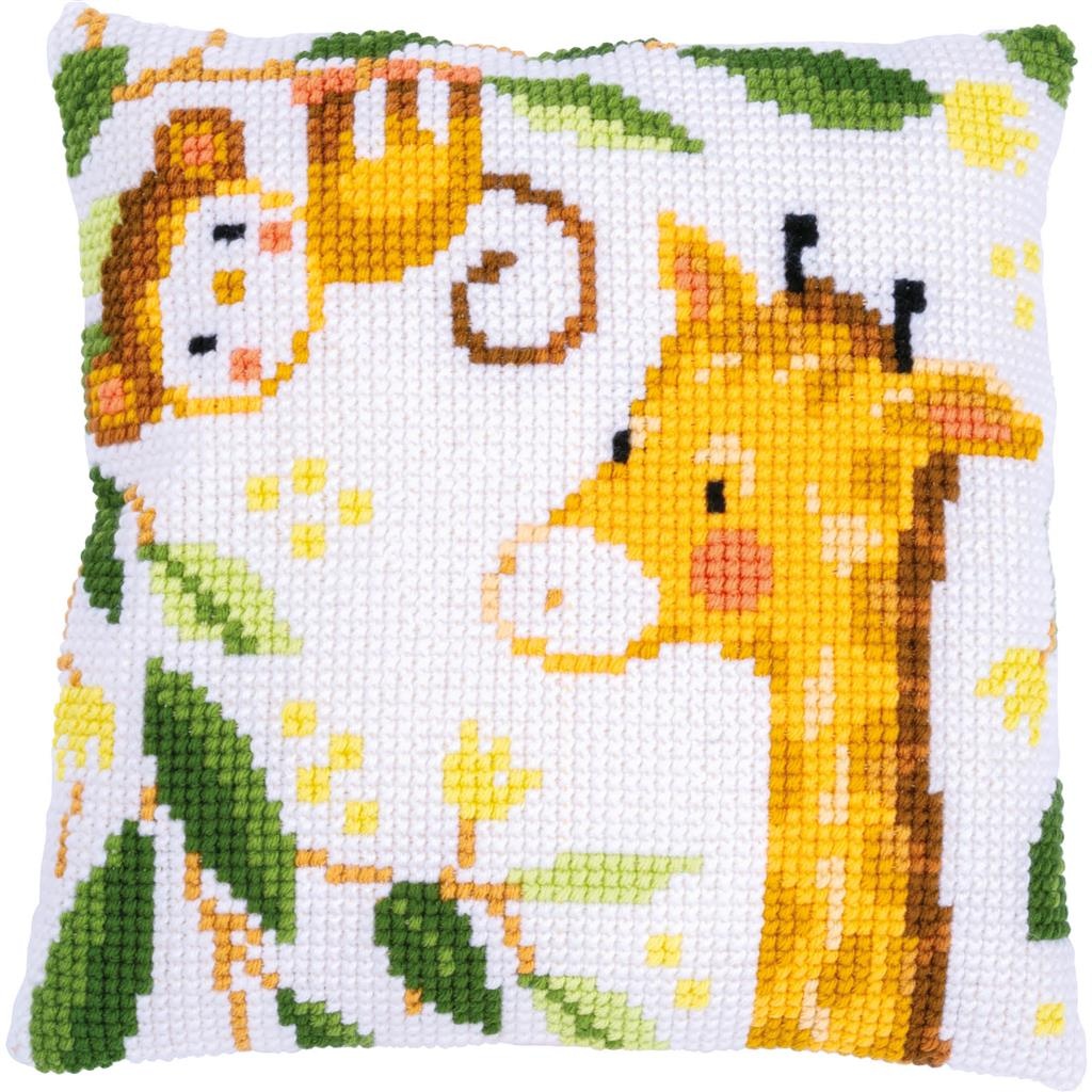 Collection d'Art Colorful Floral Pattern 5515 kruissteekkussen pakket