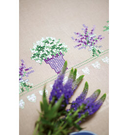 Vervaco Vervaco Borduurpakket tafelkleed Lavendel 80x80cm