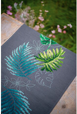 Vervaco Vervaco Borduurpakket loper Botanische bladeren 38x138cm