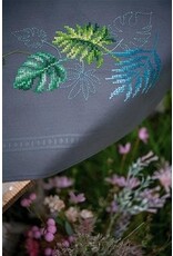 Vervaco Vervaco Borduurpakket tafelkleed Botanische bladeren 80x80cm