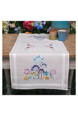 Vervaco Vervaco Borduurpakket loper Allium in blauw en paars 40x100cm