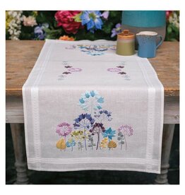 Vervaco Vervaco Borduurpakket loper Allium in blauw en paars 40x100cm