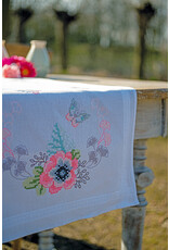 Vervaco Vervaco Borduurpakket loper pastel bloemen 40x100cm