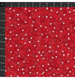 We love Christmas Red Silver 12