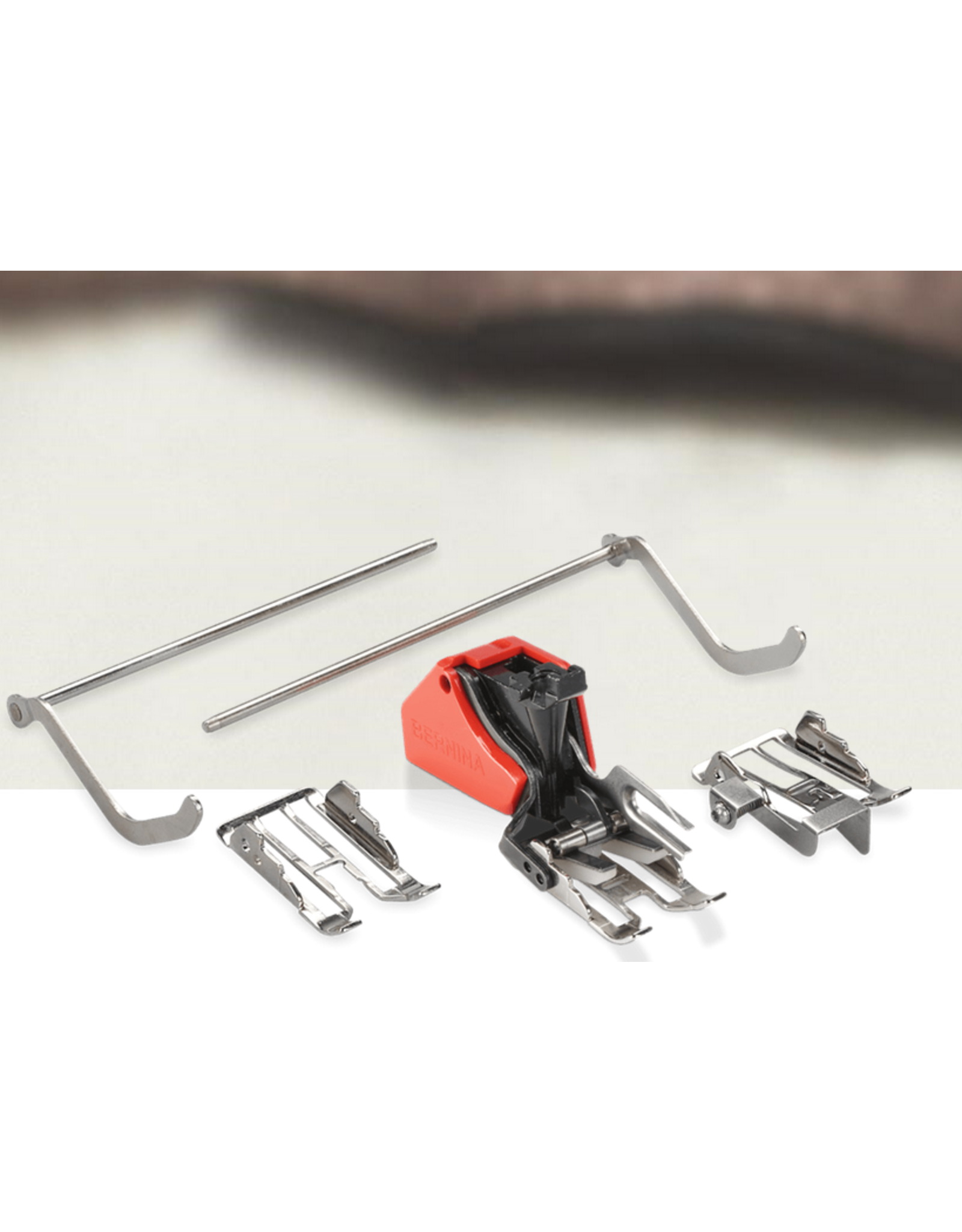 Bernina Bernina boventransportvoet met zoomgeleiders #50 nieuwe aansluiting  rood