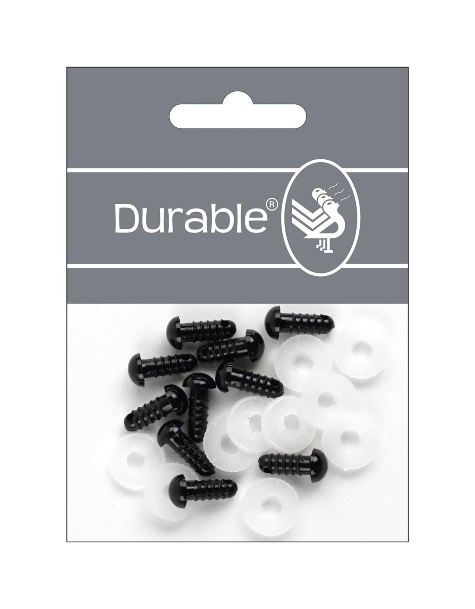 Durable Veiligheidsogen zwart 8mm - 5 paar