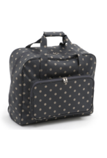 Hobbygift Naaimachinetas polka dot donker grijs PVC