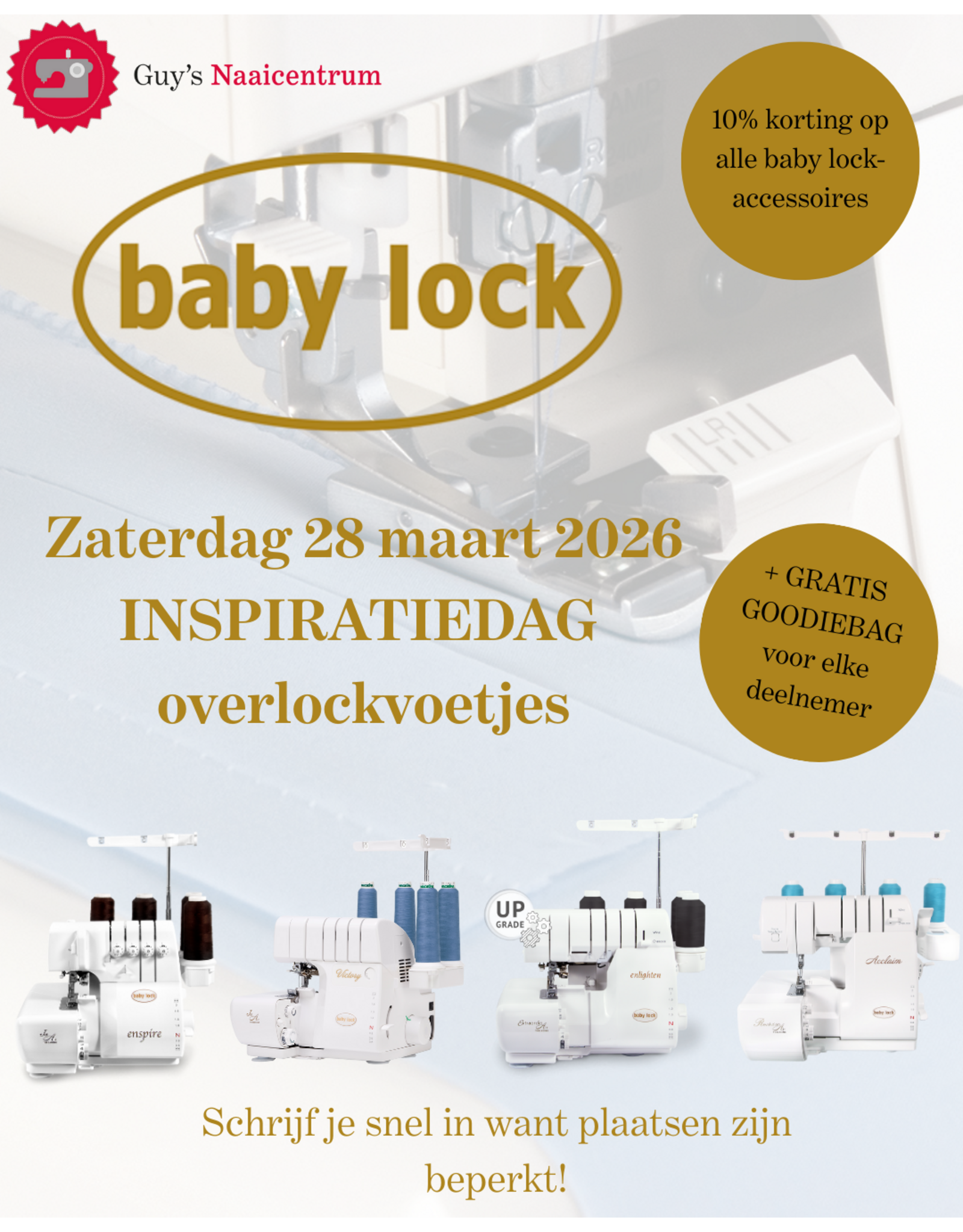 Babylock Inspiratiedag 28/03/2026 - sessie 2 namiddag