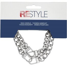 Restyle Restyle Tas ketting zilver 25cm - 2 stuks