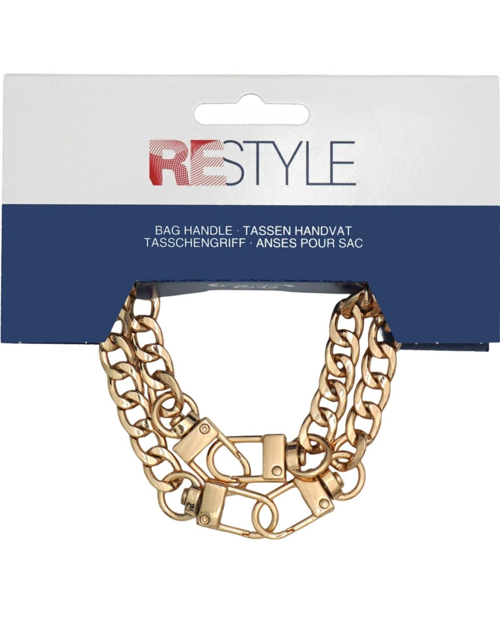 Restyle Restyle Tas ketting goud 25cm - 2 stuks