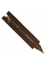 Mediac Mediac Sierrits tas gouden tandjes 25 cm donkerbruin