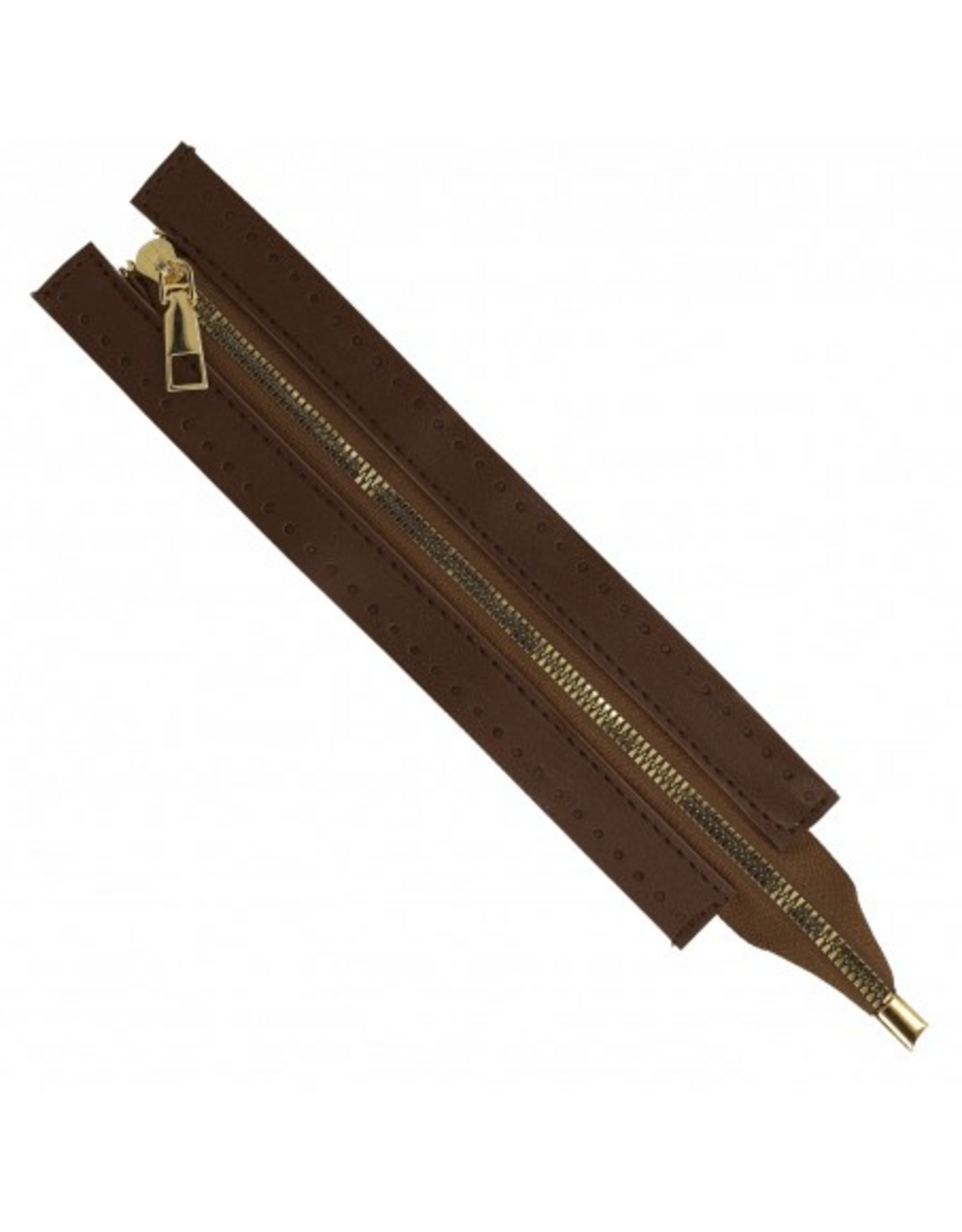 Mediac Mediac Sierrits tas gouden tandjes 25 cm donkerbruin