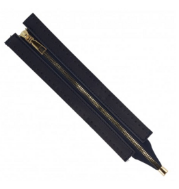 Mediac Mediac Sierrits tas gouden tandjes 25 cm blauw