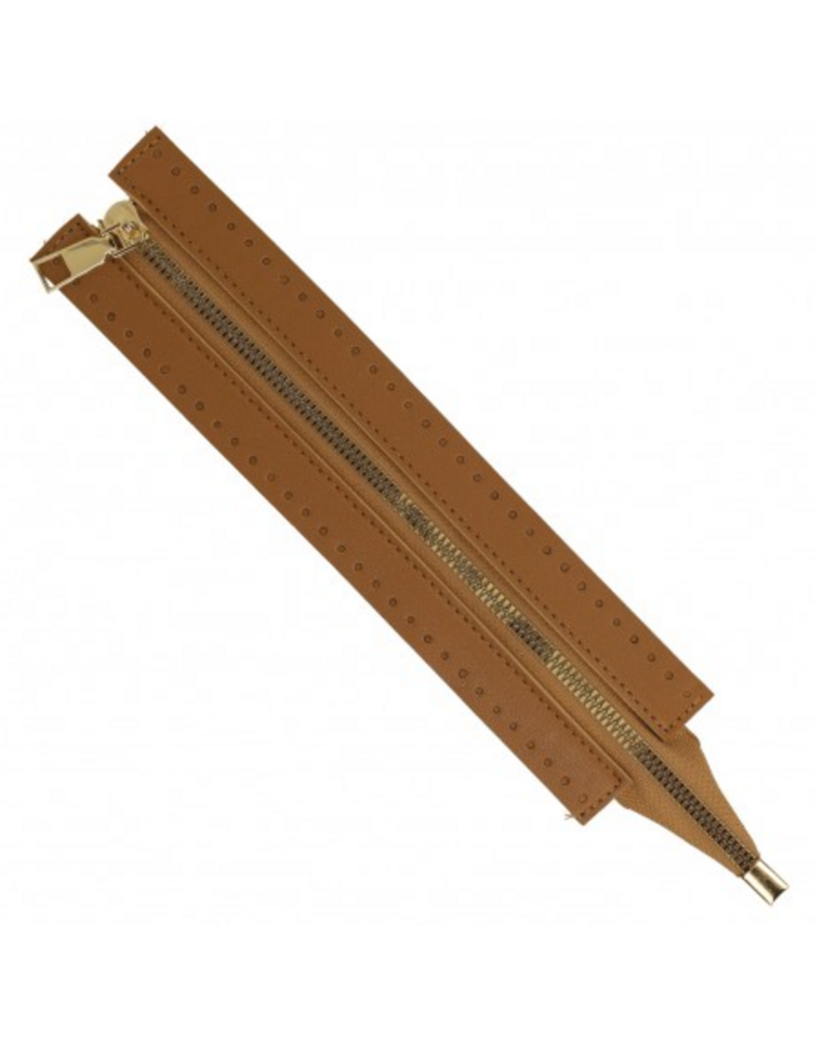 Mediac Mediac Sierrits tas gouden tandjes 25 cm lichtbruin