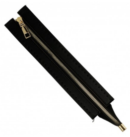 Mediac Mediac Sierrits tas gouden tandjes 25 cm zwart