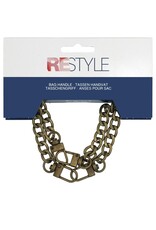 Restyle Restyle Tas ketting brons 25cm - 2 stuks