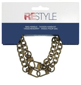 Restyle Restyle Tas ketting brons 25cm - 2 stuks