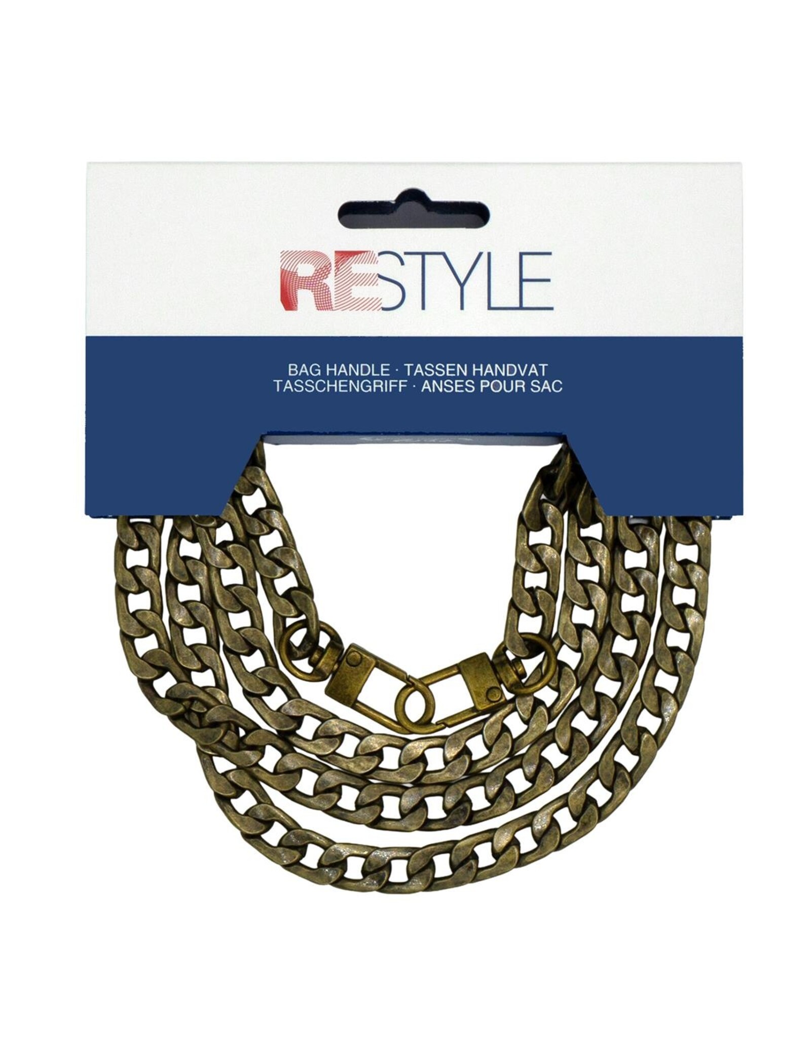 Restyle Restyle Tas ketting brons 120cm - 1 stuk
