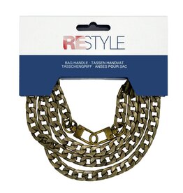 Restyle Restyle Tas ketting brons 120cm - 1 stuk