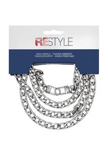 Restyle Restyle Tas ketting zilver 120cm