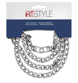 Restyle Restyle Tas ketting zilver 120cm