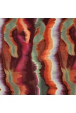 Cotton satin digital stripes burgundy