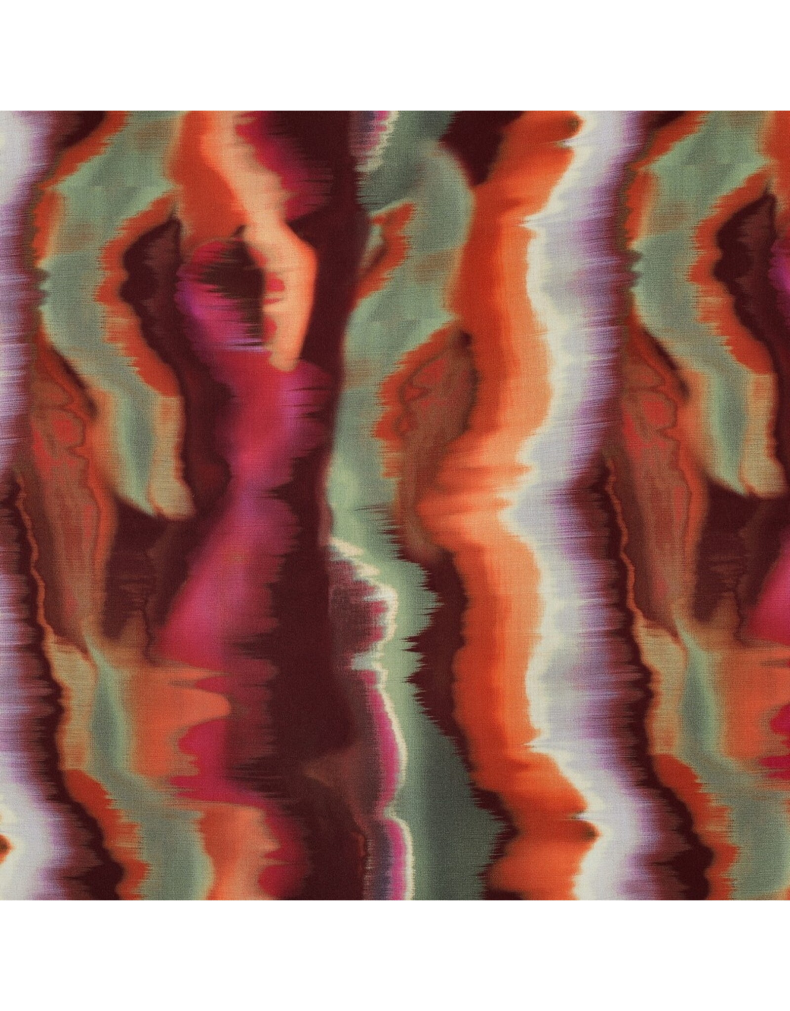 Cotton satin digital stripes burgundy