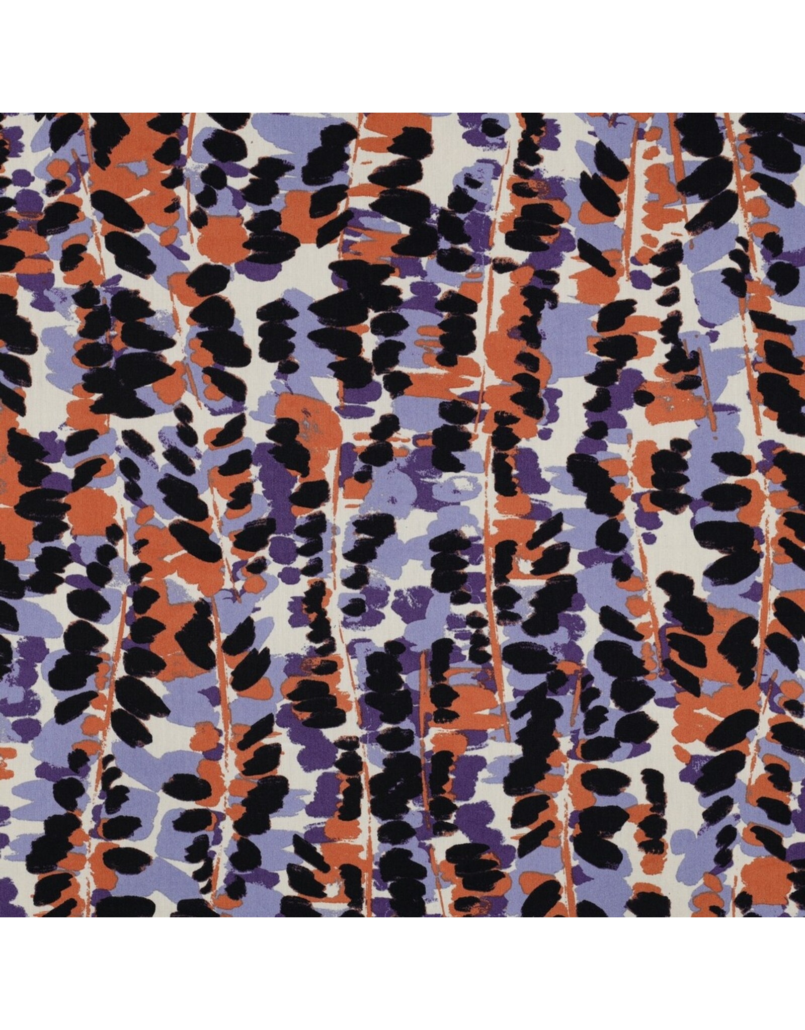 Cotton viscose abstract purple