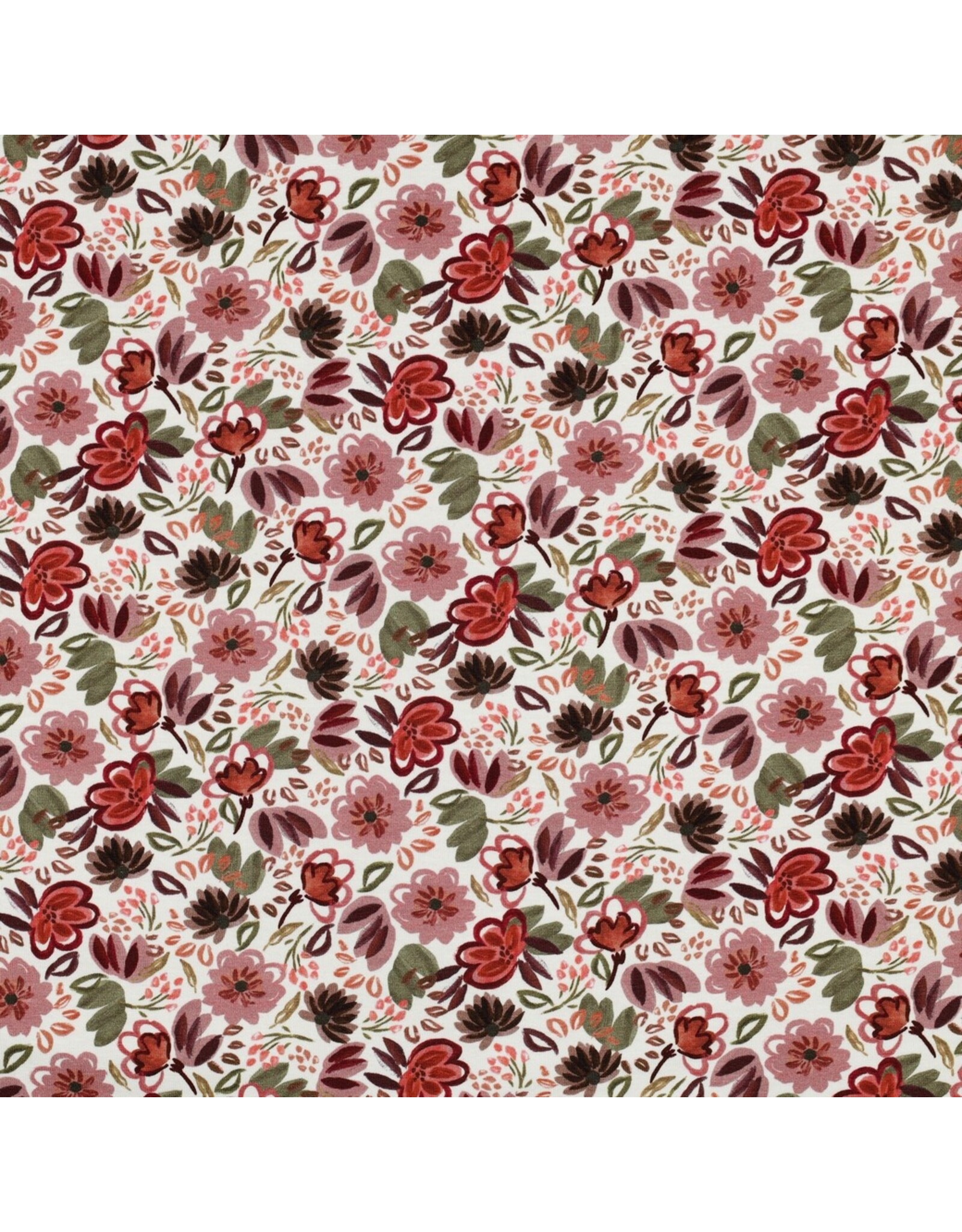 Jersey Digital Flowers off white