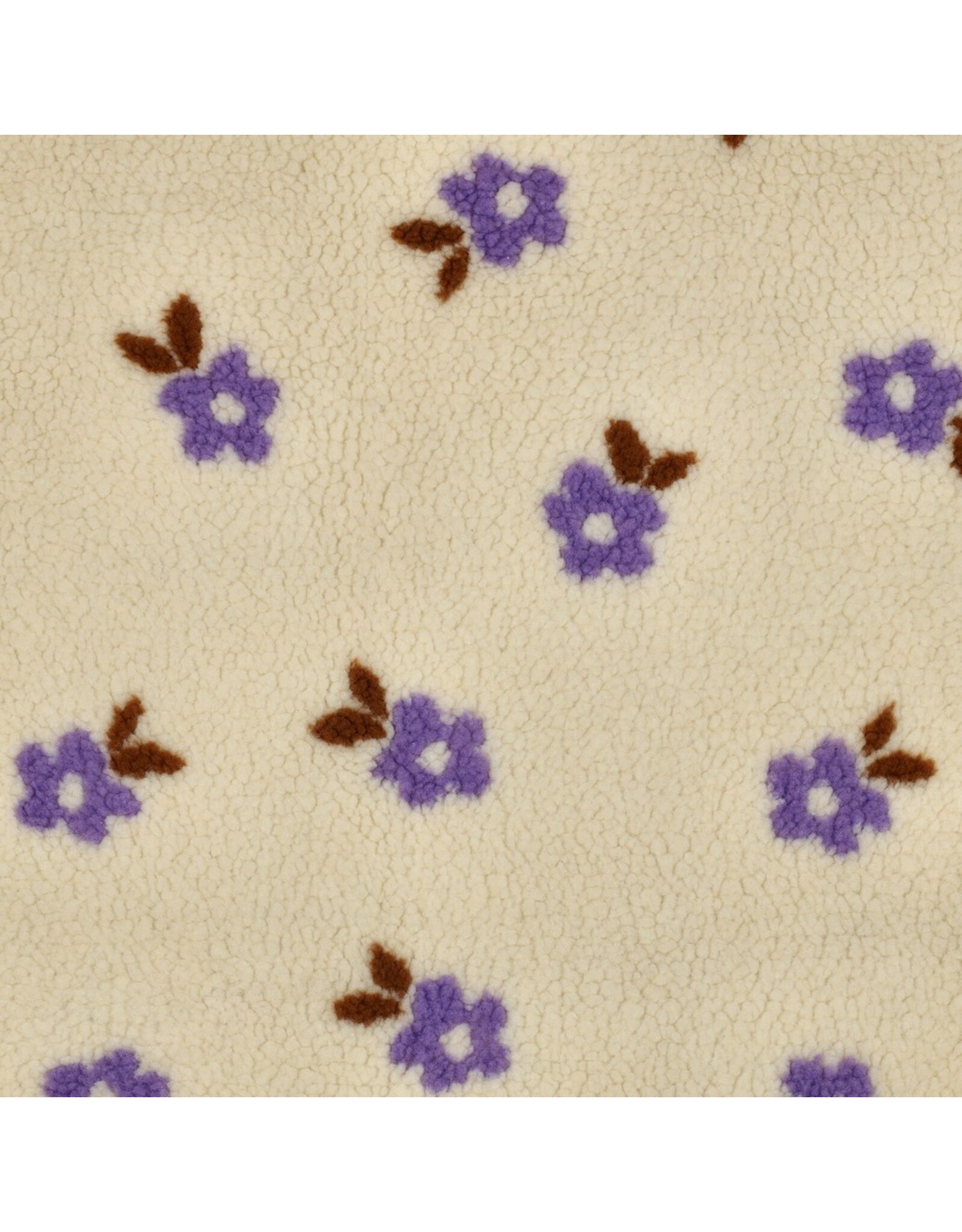 Teddy jacquard flowers ecru