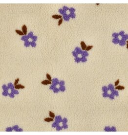 Teddy jacquard flowers ecru