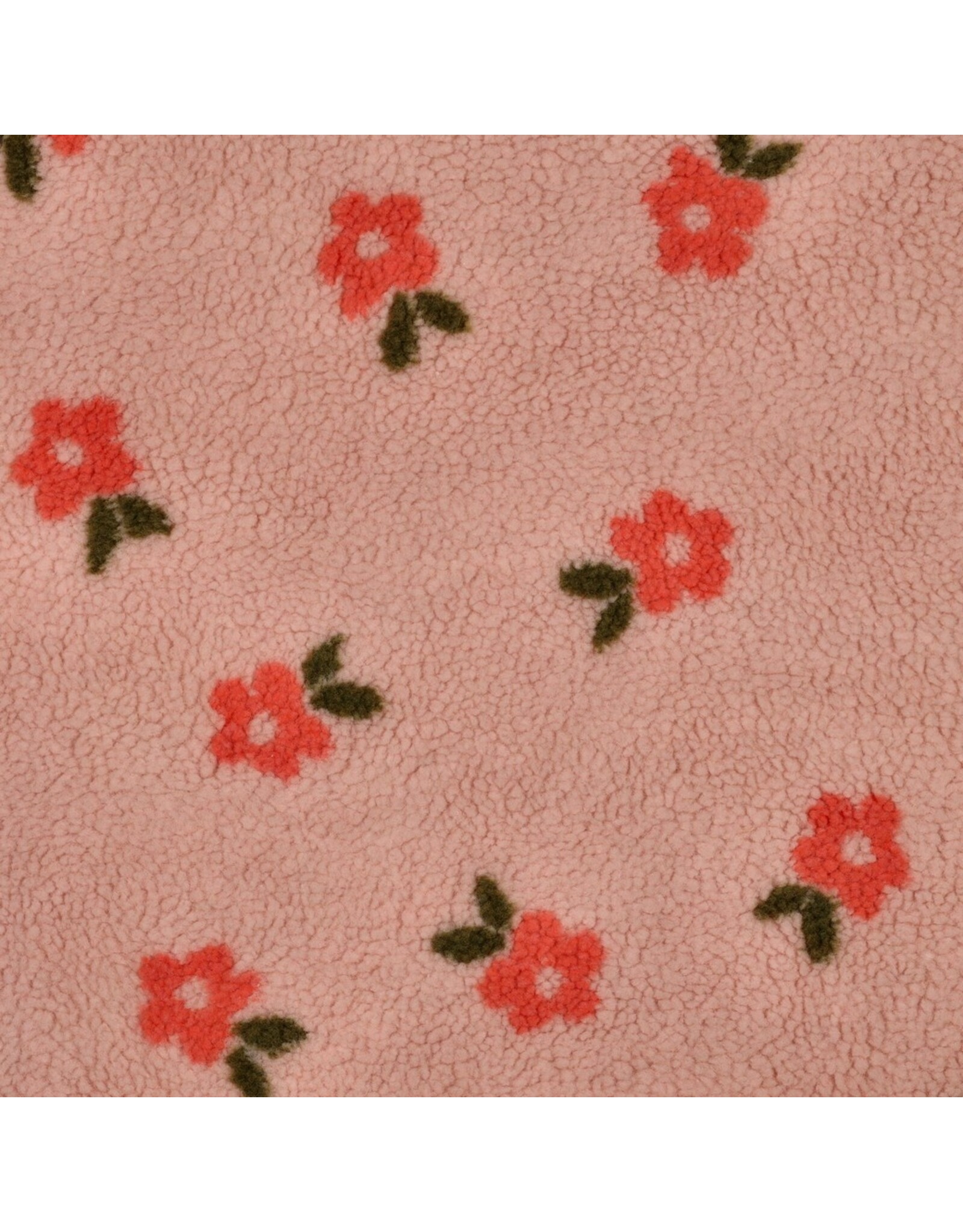 Teddy jacquard flowers light pink