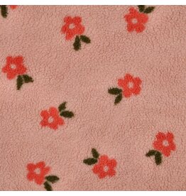 Teddy jacquard flowers light pink