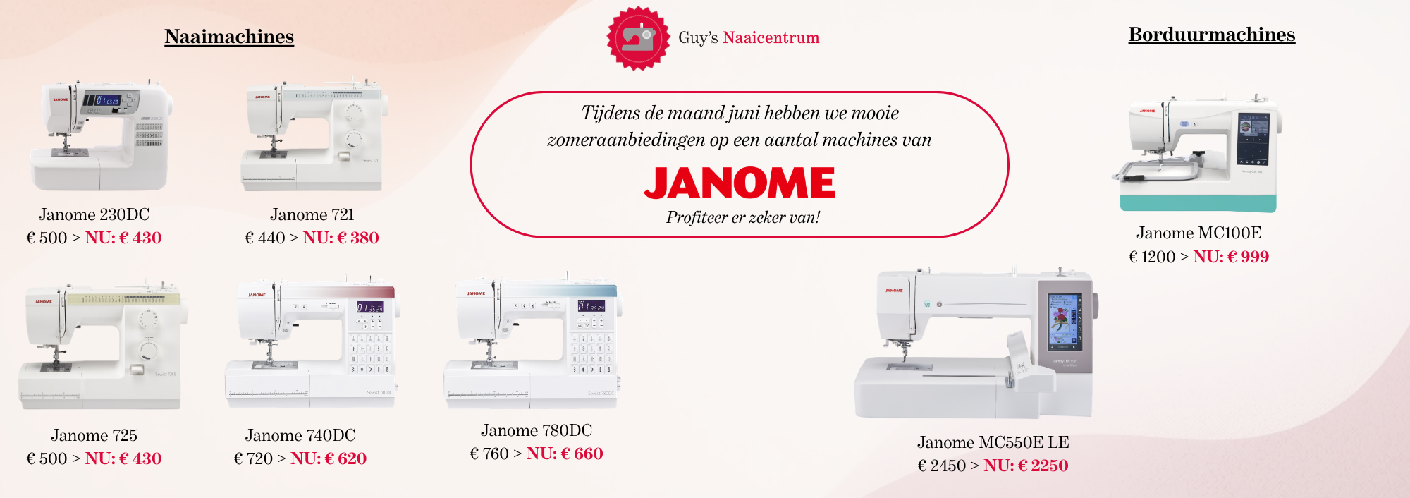 Janome actie juni 2026