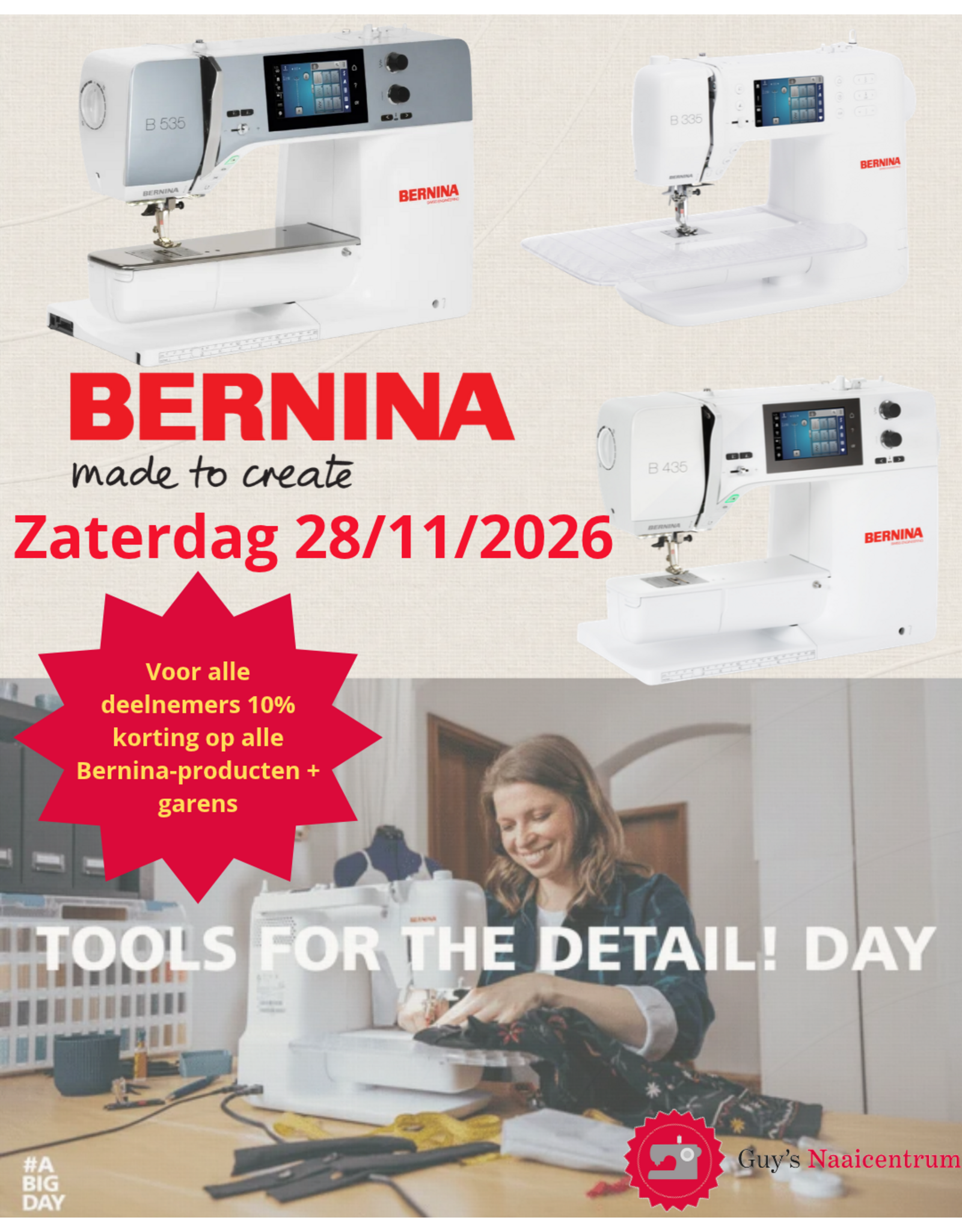 Bernina Inspiratiedag 28/11/2026 - sessie 1 voormiddag