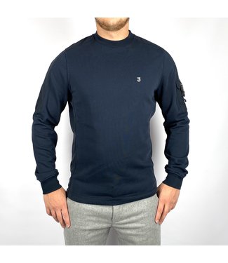 Koll3kt Buckle pkt Crew Sweater Blue