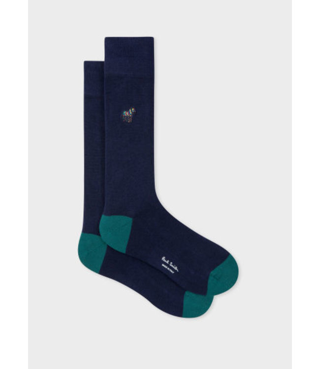 Paul Smith PS Sock Embrd Zebra Navy