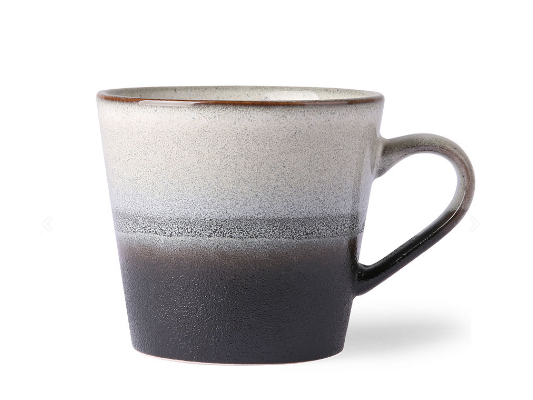 HKLIVING HKLIVING - Ceramic 70's cappuccino mok Rock ACE6052