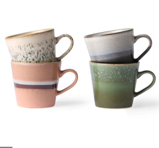 Hk Living Set Van 4 Cappuccino Mokken Ceramics 70 S Ace6864 Hk Living Set Van 4 Cappuccino Mokken Ceramics 70 S Ace6864