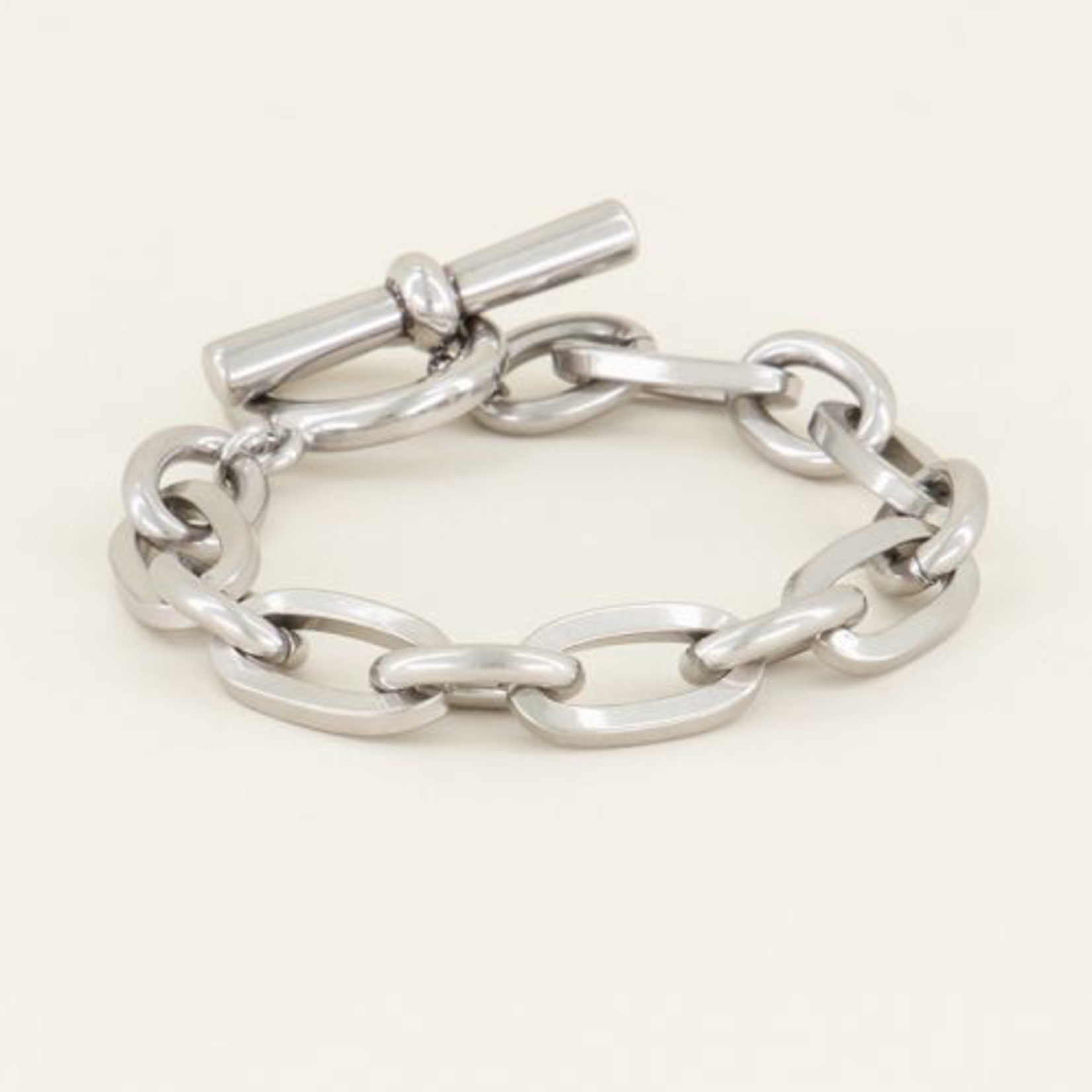 MY JEWELLERY MY JEWELLERY - Schakelarmband kapittelslot zilver