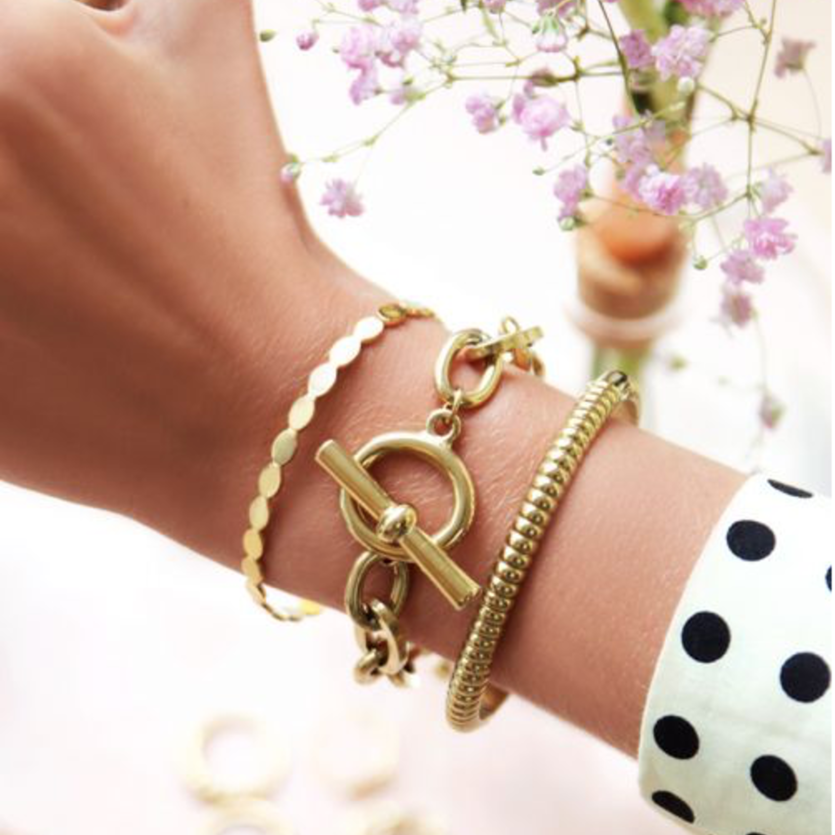 MY JEWELLERY MY JEWELLERY - Schakelarmband kapittelslot zilver