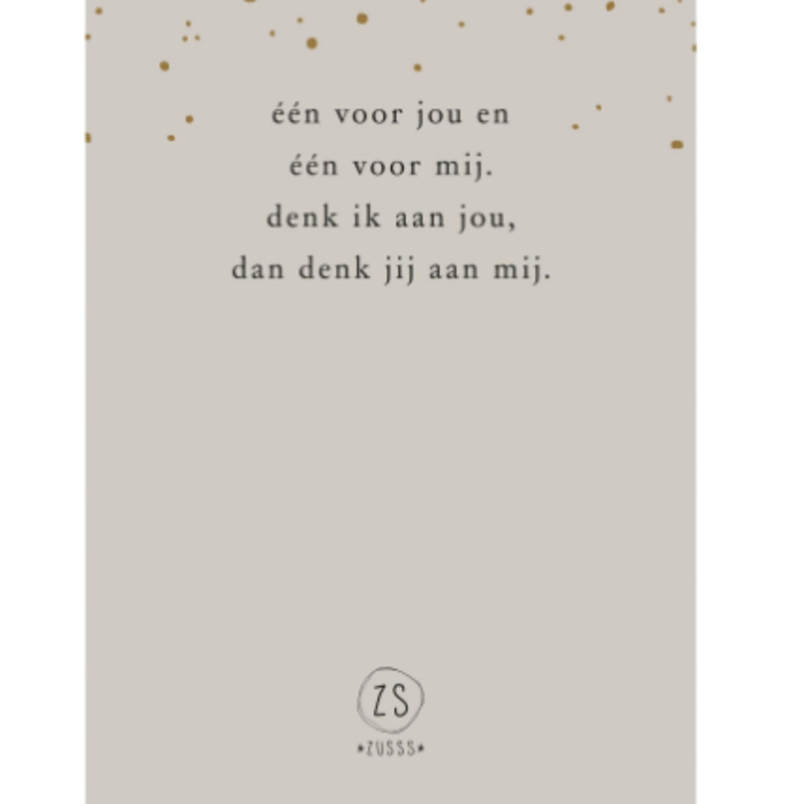 ZUSSS ZUSSS - Armbandkaartje "leuk kadootje"