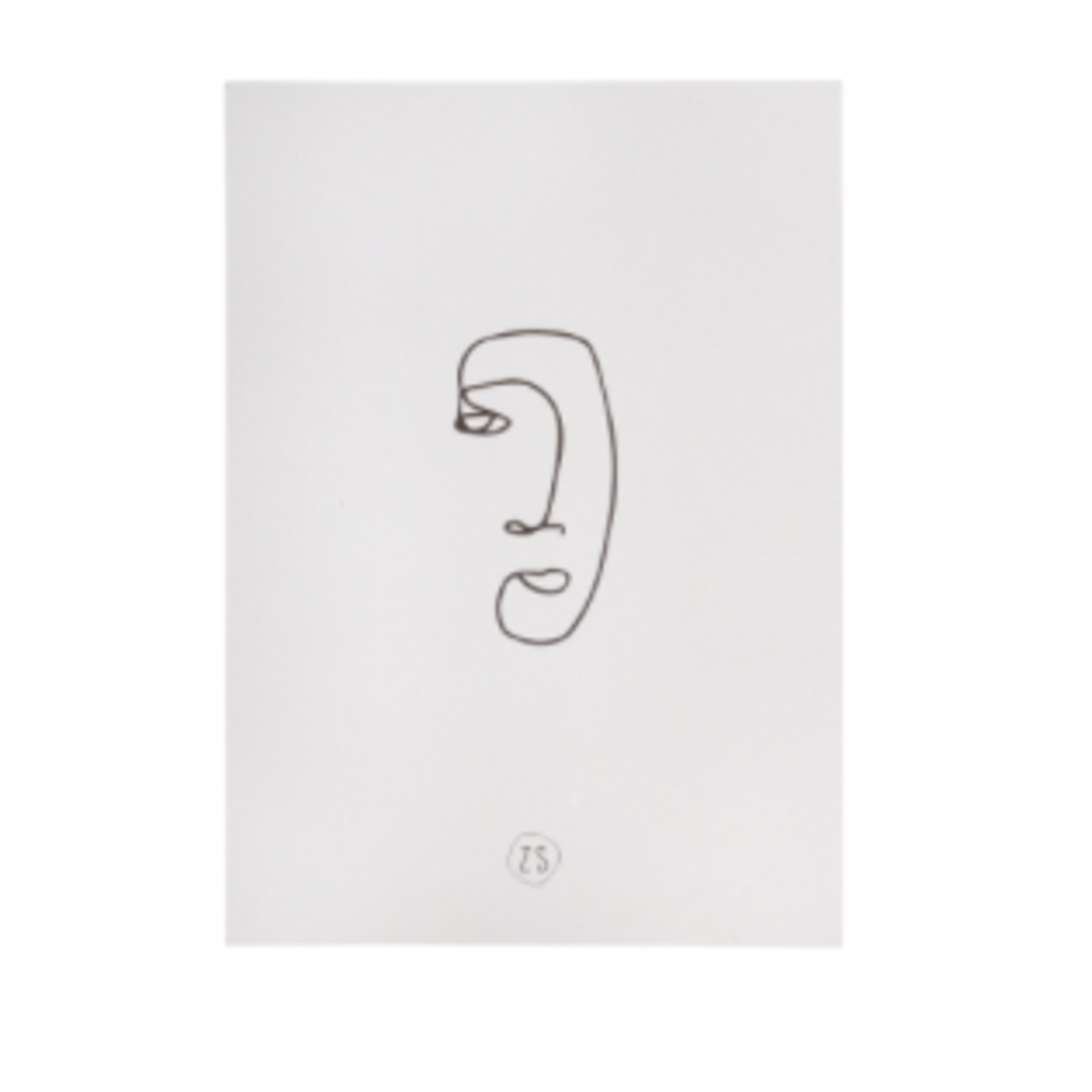 ZUSSS ZUSSS - Kaart gezicht lichtgrijs